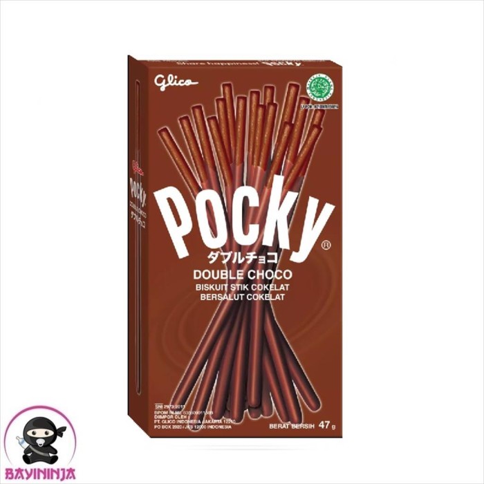 

GLICO Pocky Double Choco Biscuit 47 gr T-Ninjabayi 01