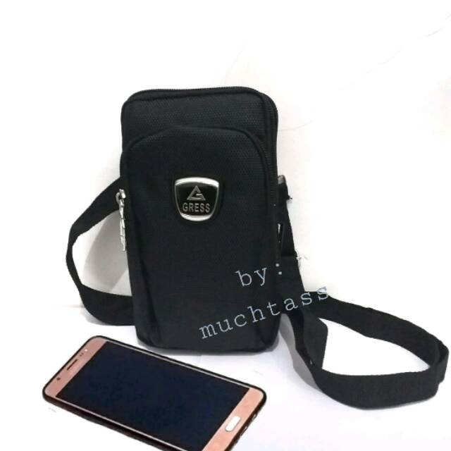 Tas HP Smartphone 7 inchi Bisa di Pakai di Sabuk Dan di Selempang Sling bag Tas mini Tas hp Slempang