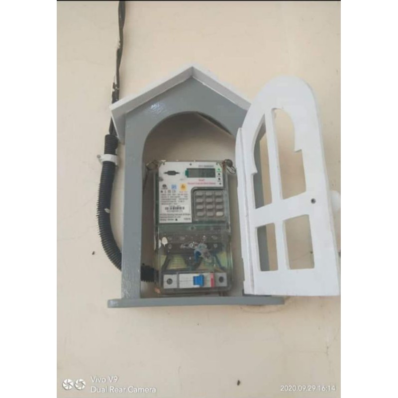 TEMPAT LISTRIK SHABBY / DEKORASI METERAN LISTRIK KAYU / BOX TOKEN KAYU