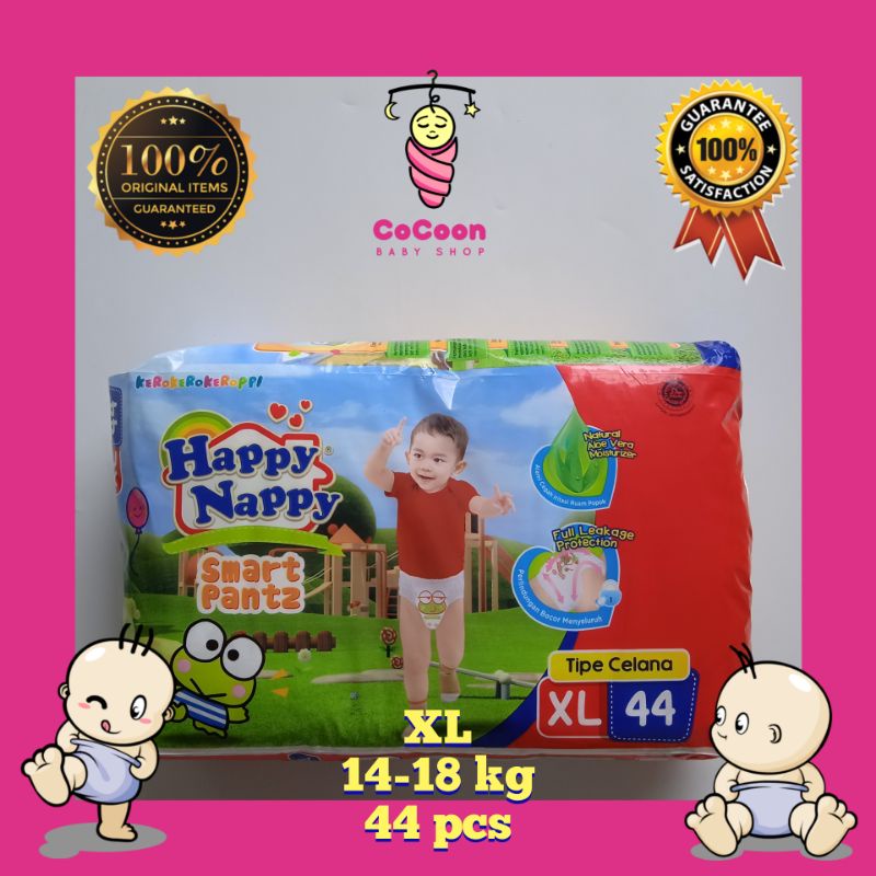 Popok Bayi Happy Nappy Smart Pantz Tipe Celana XL44 XL 44 Jumbo