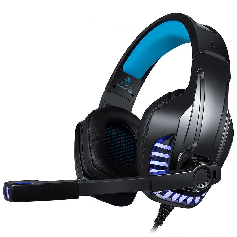 Jual HUNTERSPIDER Gaming Headphone Headset LED with Mic - V6 - Black ...