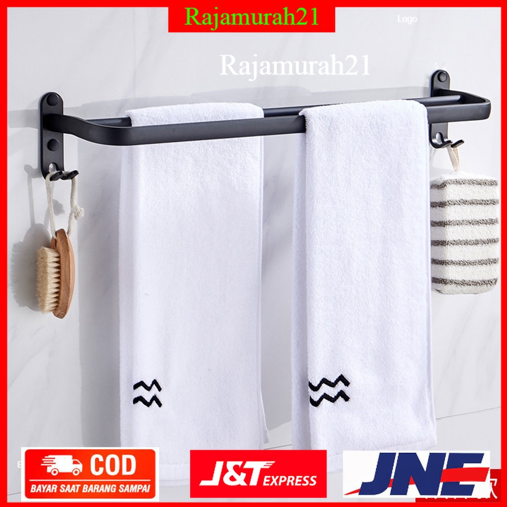 XUANXIN Rak Gantungan Handuk Kamar Mandi Bathroom Towel Holder Hook - Black - 7RHZHPBK