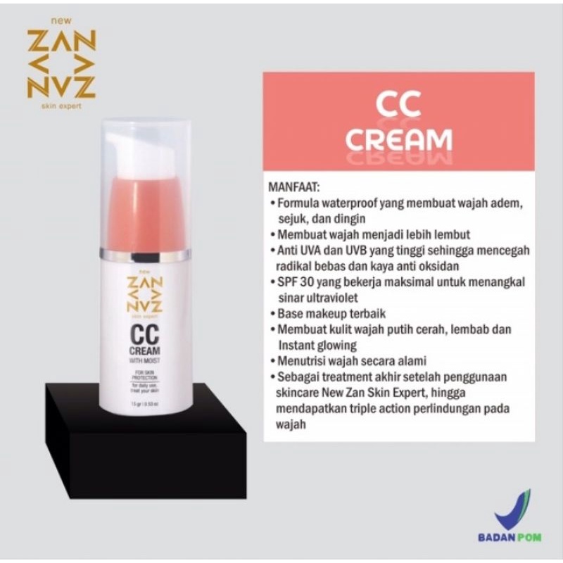 New Zan CC Cream sun cream dengan SPF