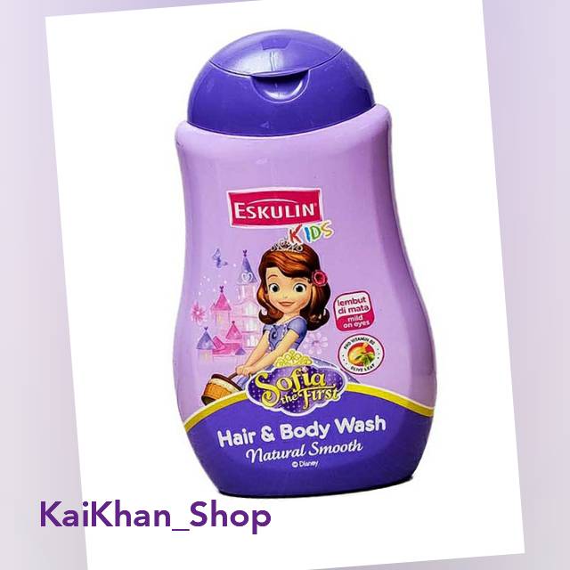 Eskulin Kids Hair &amp; Body Natural Smooth Sabun (Sofia Ungu) - 280ml