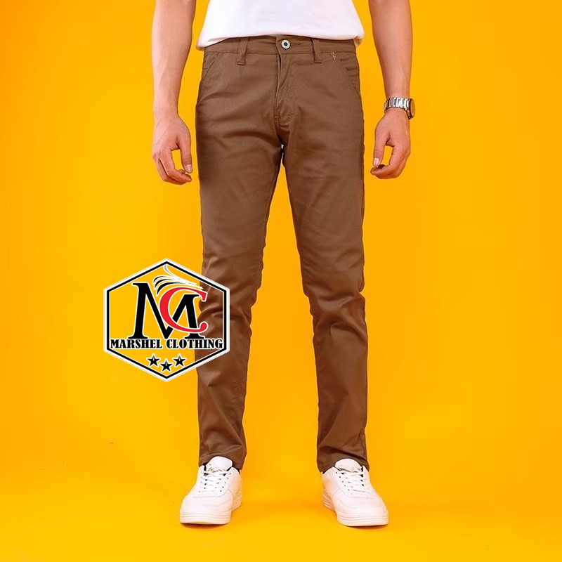 RCL - CELANA CHINO SKINY PANJANG ORIGINAL ABU TUA S.M.L.XL 27 s/d 34