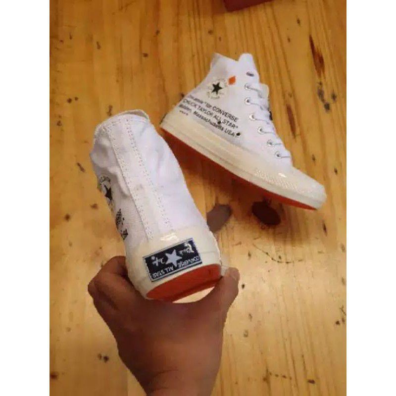 COD Sepatu Converse X OFF WHITE ALL STAR CREAM-4
