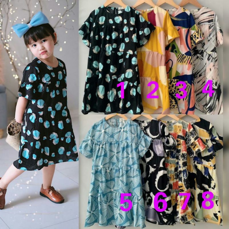 (1) ZADA Baju Anak Perempuan - Dress Anak Perempuan KIMMY - (1 - 10 Tahun)  (SCB)