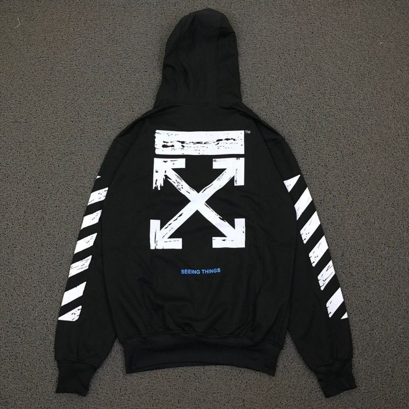 HOODIE OFF WHITE SEEING THING PULLOVER PRIA / WANITA L-XXL
