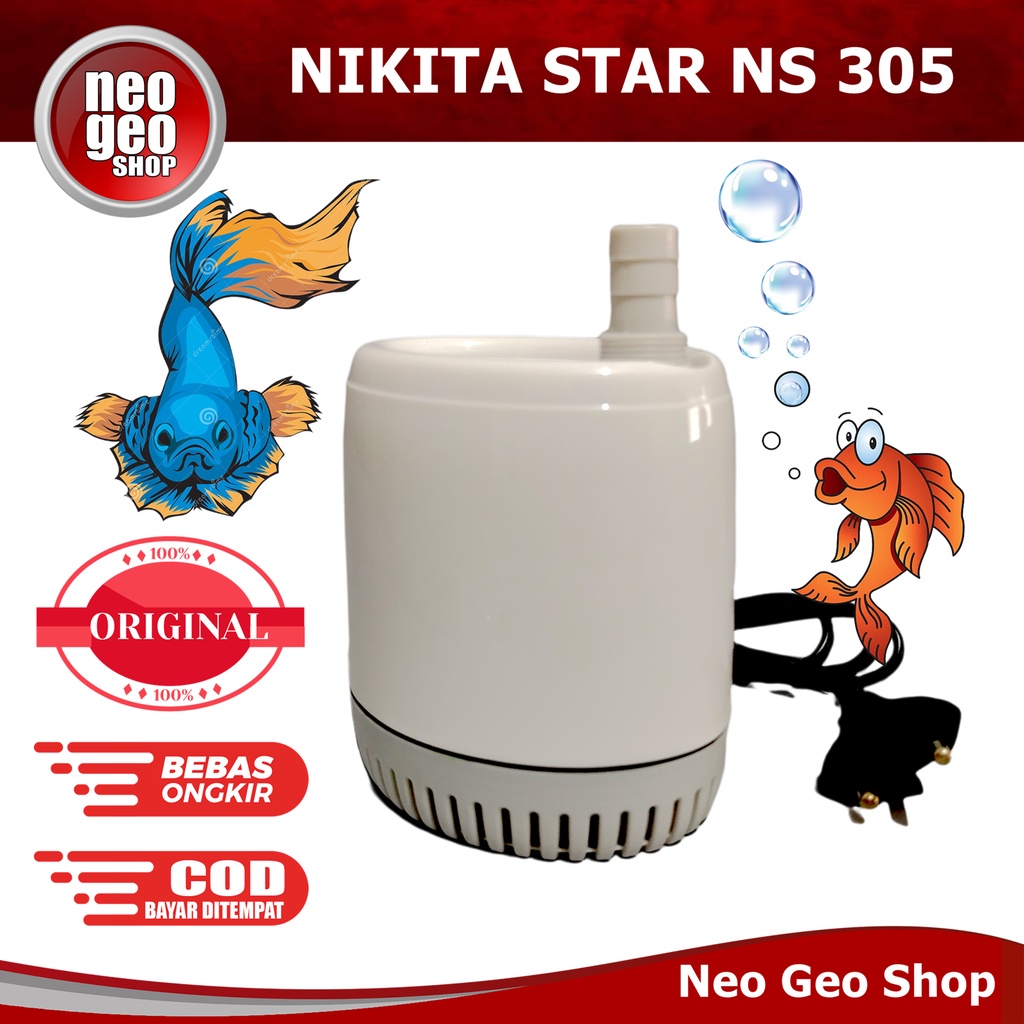 Nikita Star NS305 NS 305 Pompa Celup Power Heads Aquarium Hidroponik