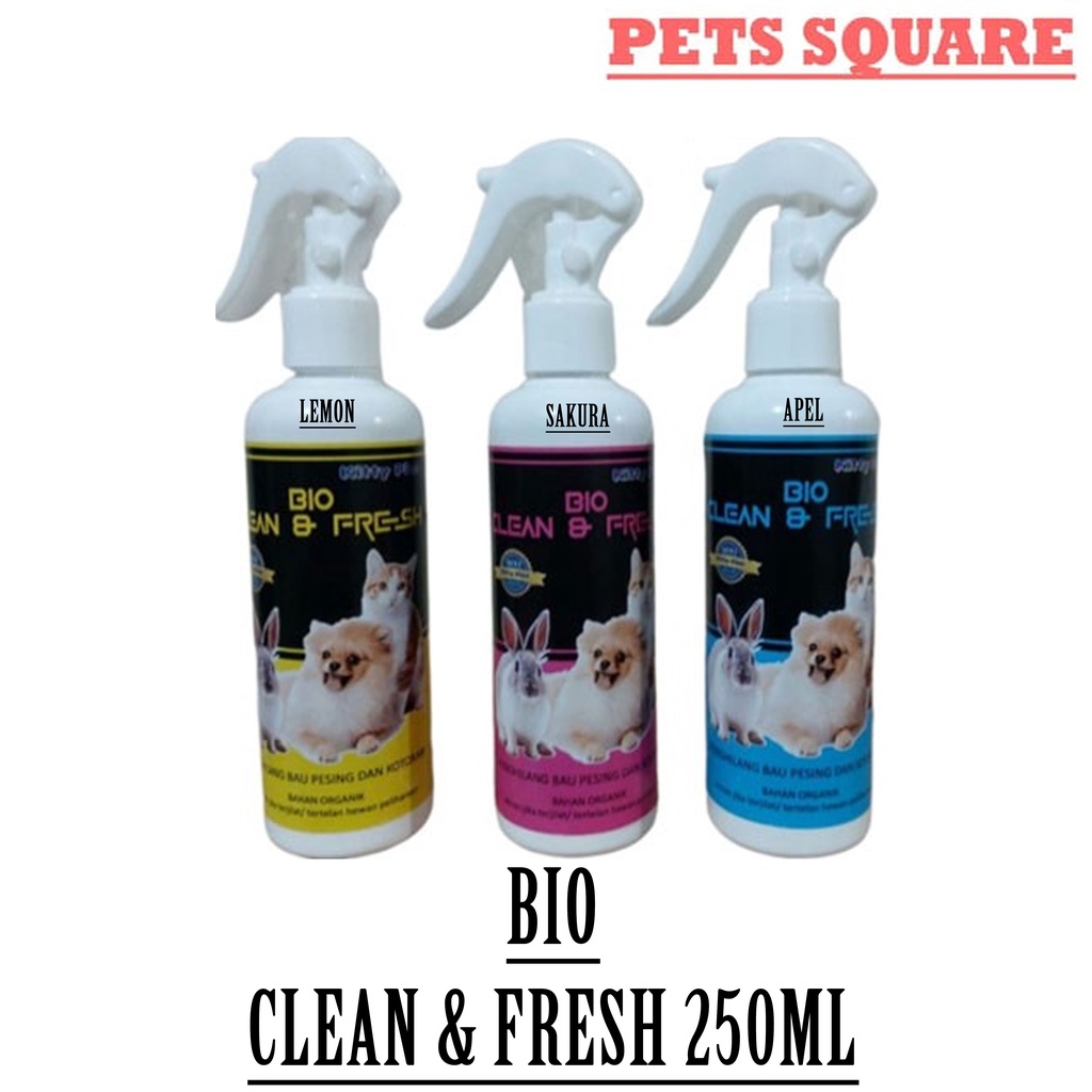 KITTY PLUS BIO Clean &amp; Fresh 250ml - Penghilang Bau Kandang/Kotoran Kucing