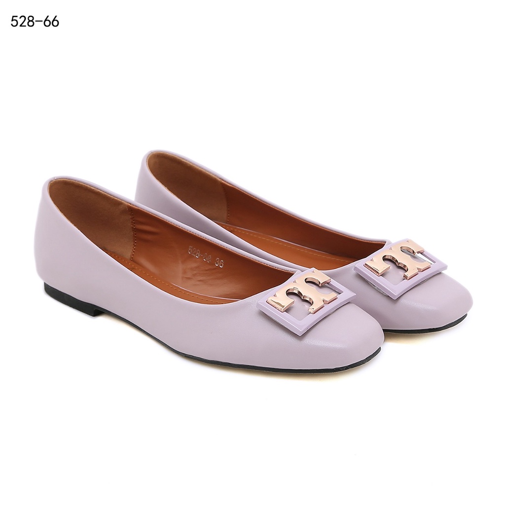 TB Leather &amp; Canvas Gigi Ballet Flat Shoes #528-66