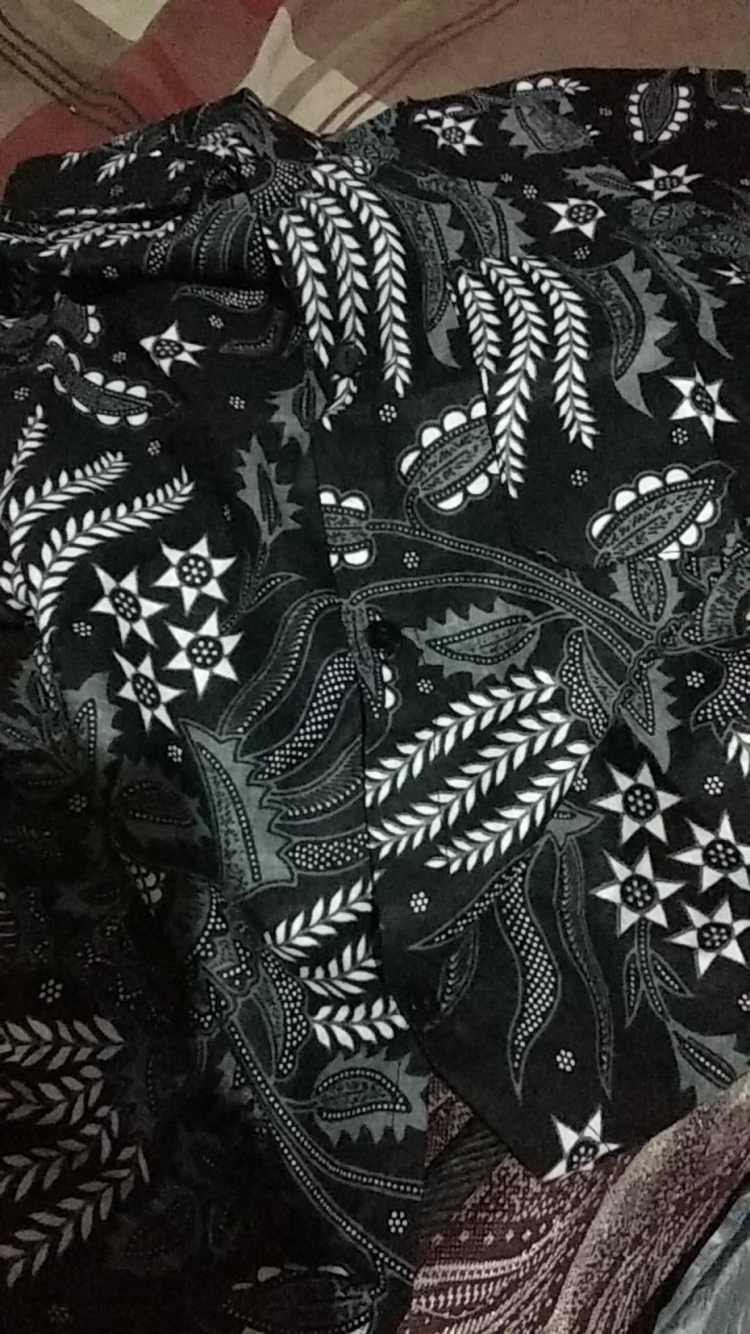 Kemeja Batik Anak Pendek Motif Manggar Abu Usia 1-12 Tahun