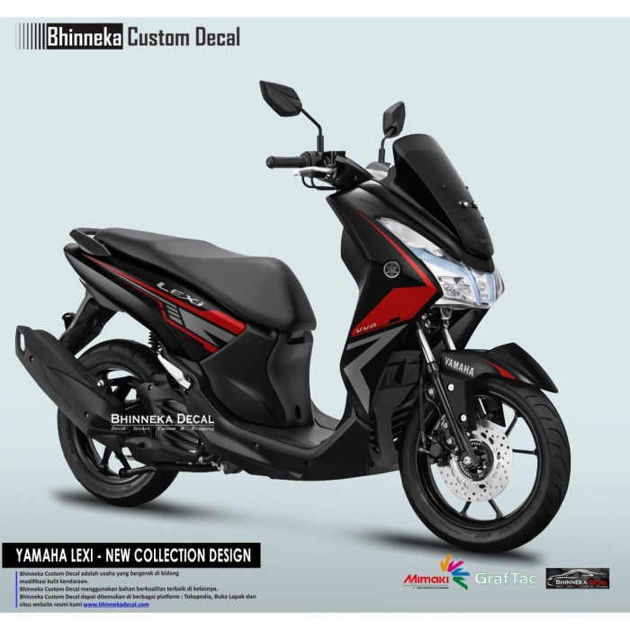 DECAL STICKER LEXI 125 VVA MERAH