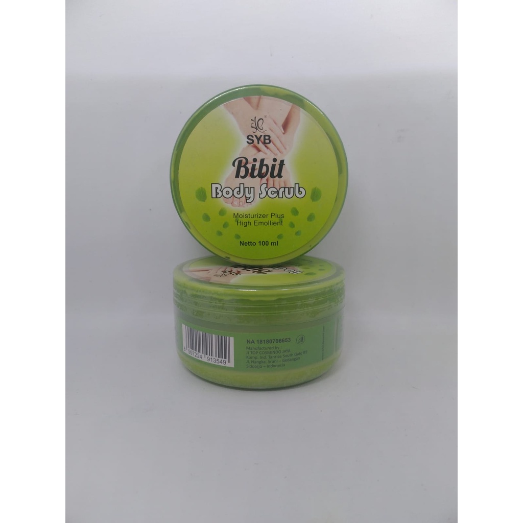 BODY SCRUB Bibit Pemutih Original SYB Bibit Body Scrub Moisturizer Plus High Emollient 100ml Mengangkat Sel Kulit Mati