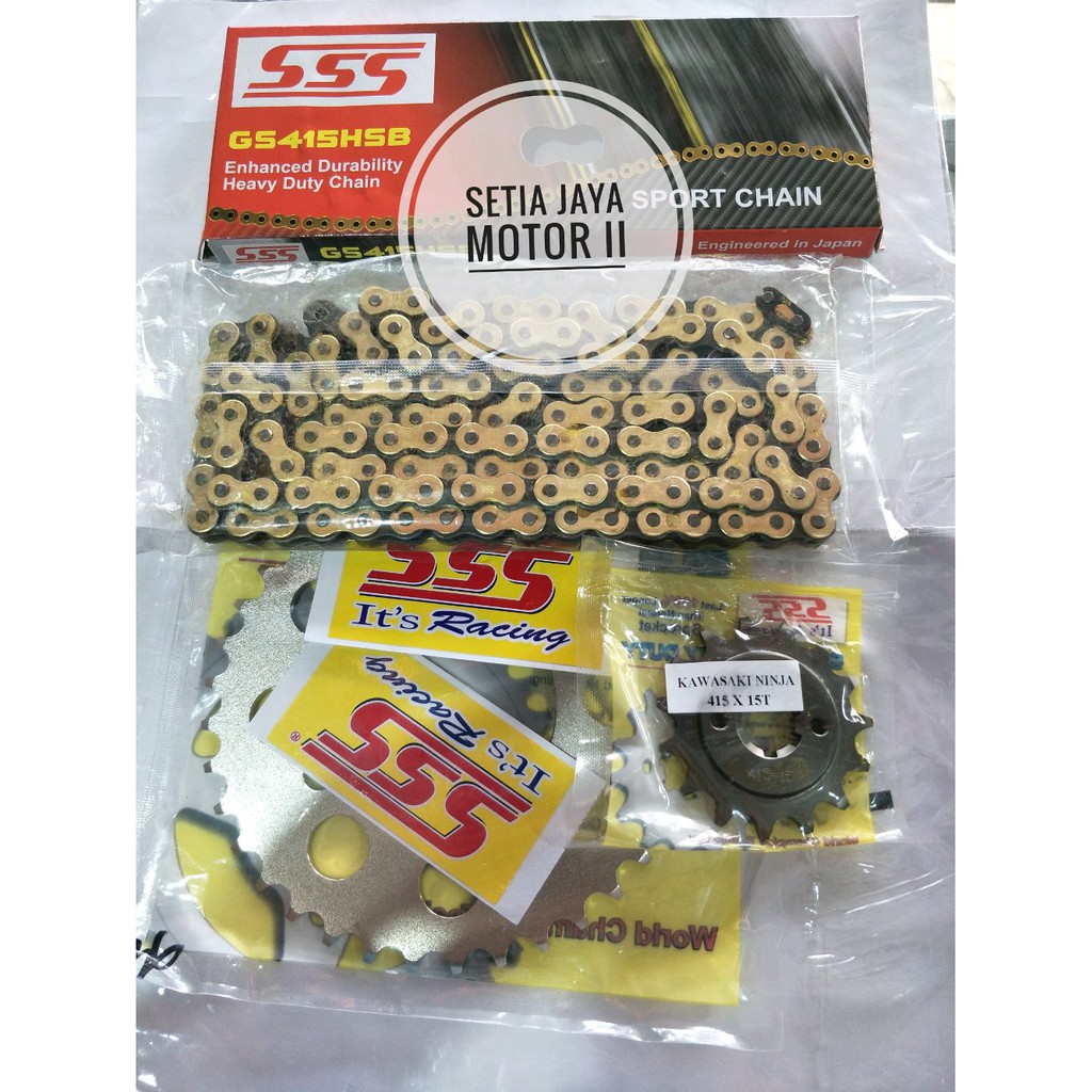 gear sss ninja R  ninja Rr  ninja Ss ful sss 415 rantai sss gold Termurah