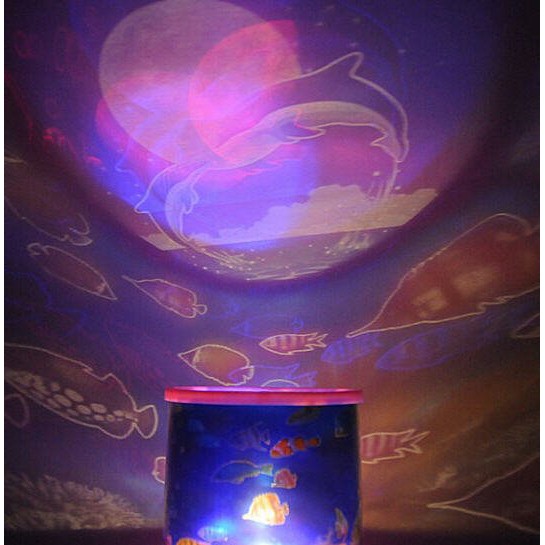 Image of Star Master Lampu Tidur Proyektor Dolphin lumba - lumba laut biru samudra bagus #1