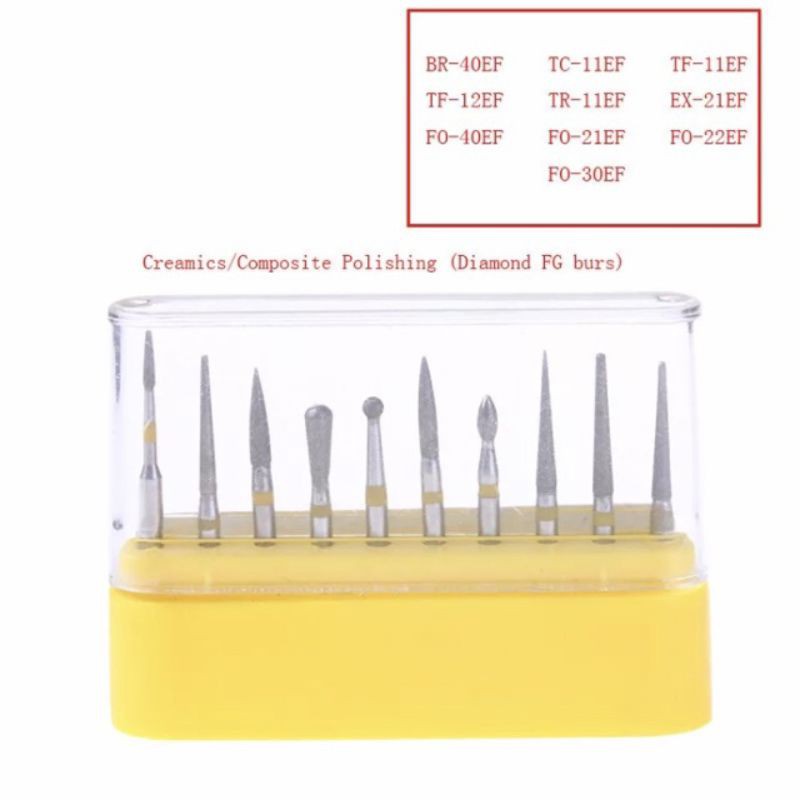 DIAMOND BUR GIGI POLES &amp; PREPARASI DENTAL SET KIT