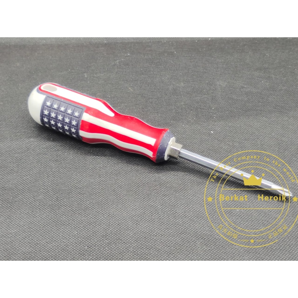 Obeng Bolak Balik Amerika 4 inch / Obeng 2 Way USA 4 inch