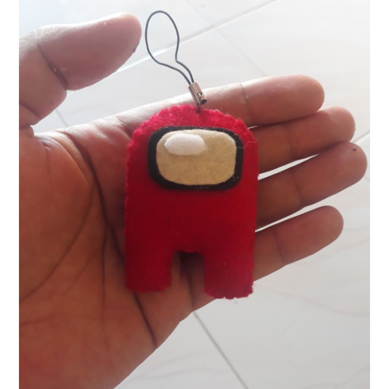 Boneka Among Us Kain Flanel Gantungan Kunci Tas Shopee Indonesia