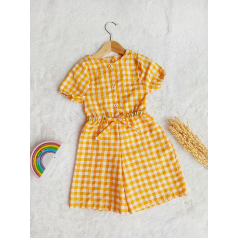 JUMPSUIT GINGHAM ANAK 2-4 Tahun Baby Syira