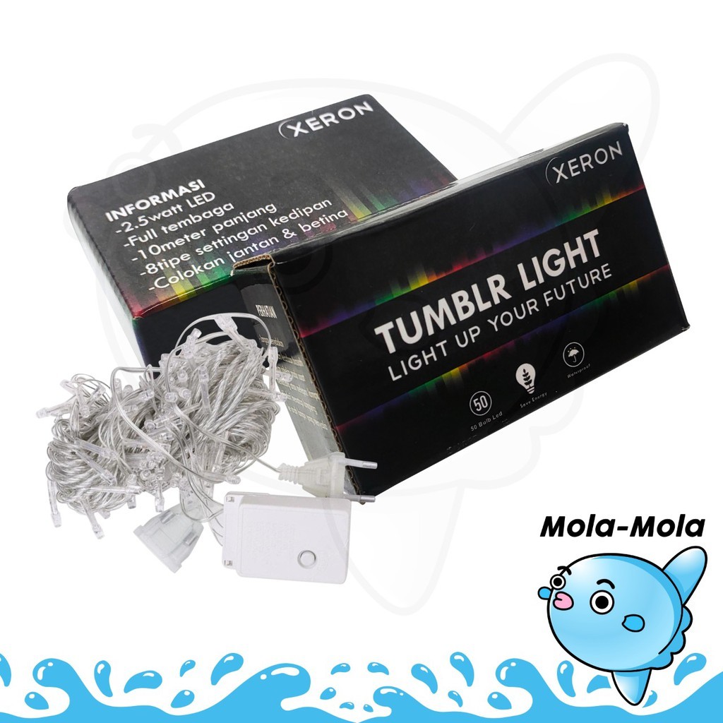 MOLAMOLA Lampu Tumblr XERON  50LED 10Mtr Packing Box 