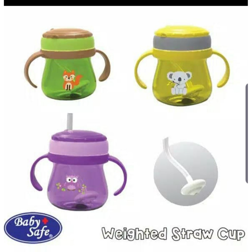 Botol Minum  Anak Sedotan dengan Pemberat Baby Safe Weighted Straw Cup / Training Cup