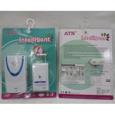 ATN Bell Wireless Satu Knop AC 220V / Bell Pintu