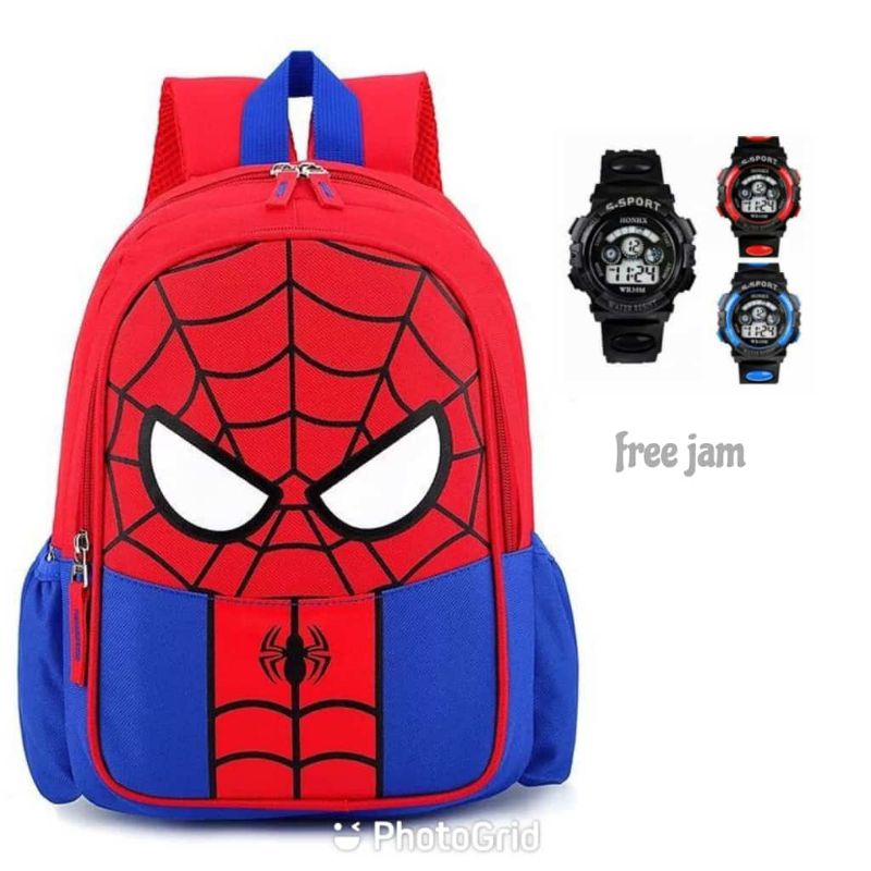 Tas Ransel anak sekolah Tk/Sd/ Free jam tangan anak Gshock