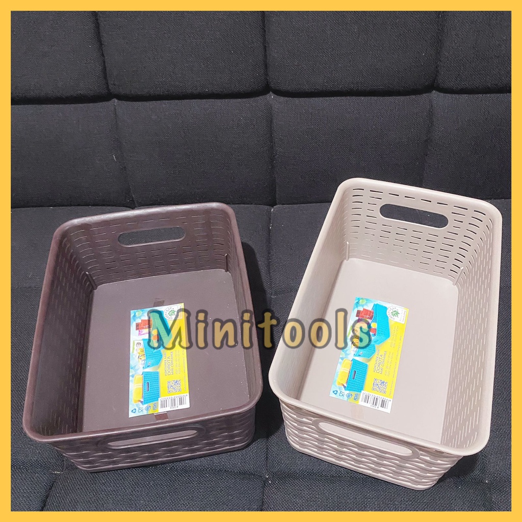 Keranjang Mini Serbaguna / Container Box Organizer / Green Leaf 3301 3302