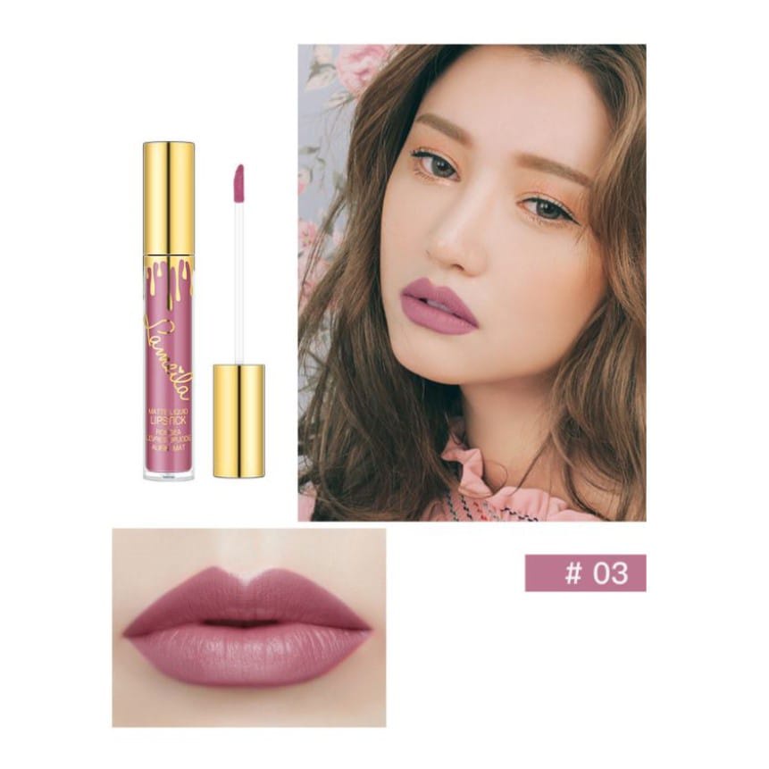 LAMEILA 763 LIQUID LIPSTICK SILKY GLASS LIP GLAZE WATERPROOF &amp; LONG LASTING