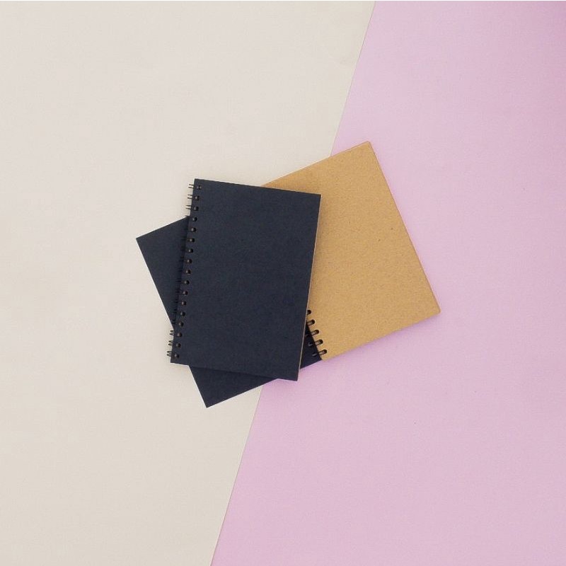 BUKU SKETSA A6 / SKETCHBOOK A6 / SKETCHBOOK BROWN / SKETCH BOOK PAPER.-Hitam / brownpaper