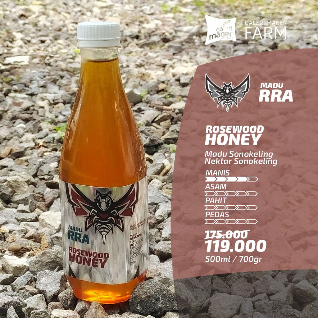 

ROSEWOOD HONEY Madu Sonokeling Madu Murni Asli MADU RRA PREMIUM ORIGINAL HONEY