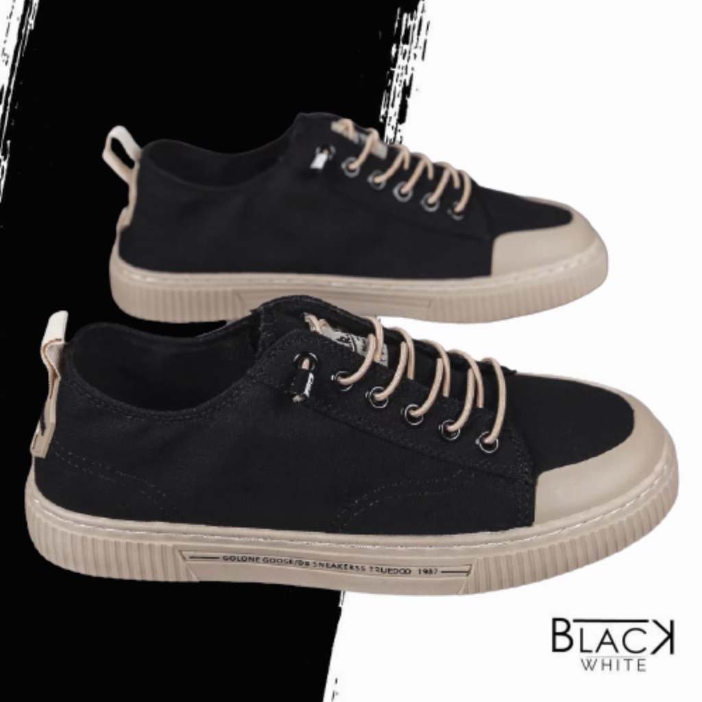 BW® Sepatu Sneakers  Kanvas Vulkanis Sepatu Pria Skateboard Import 1068