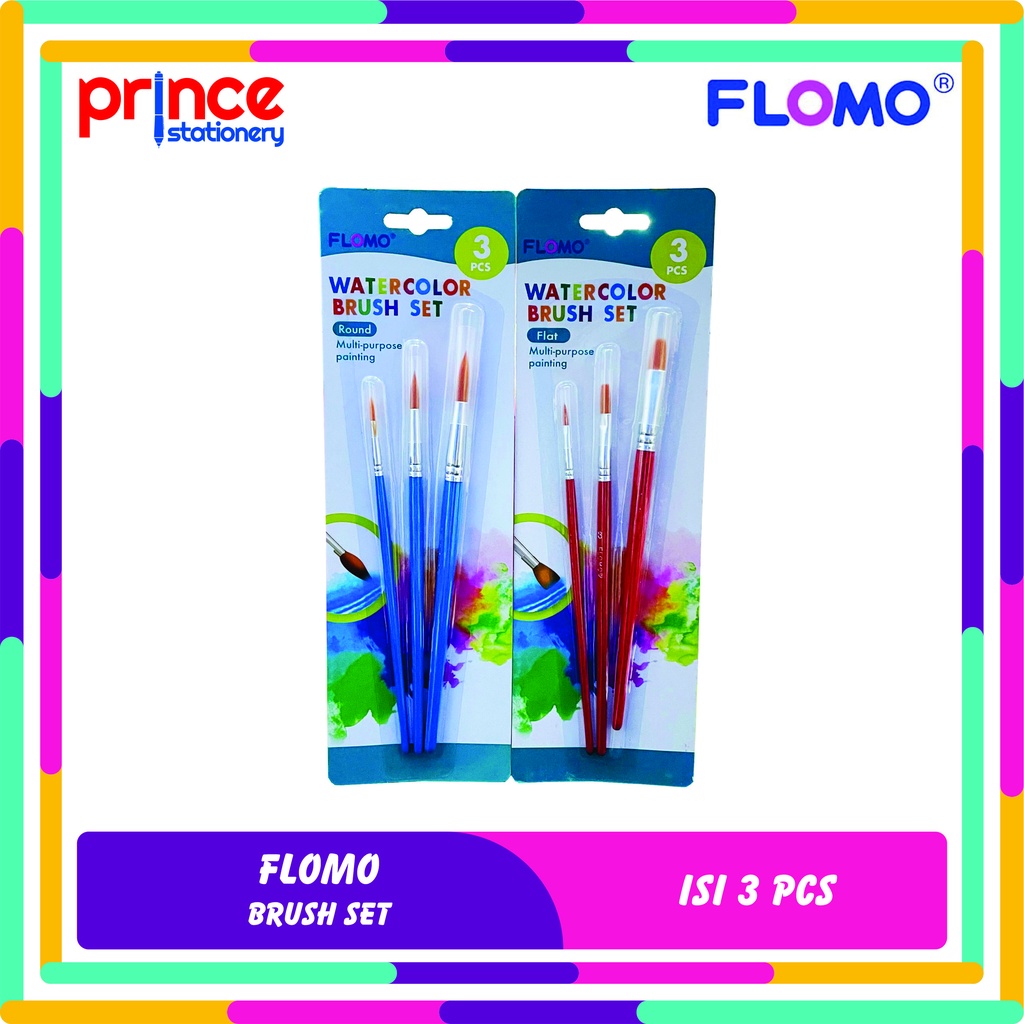 

FLOMO KUAS LUKIS SET ISI 3 PCS