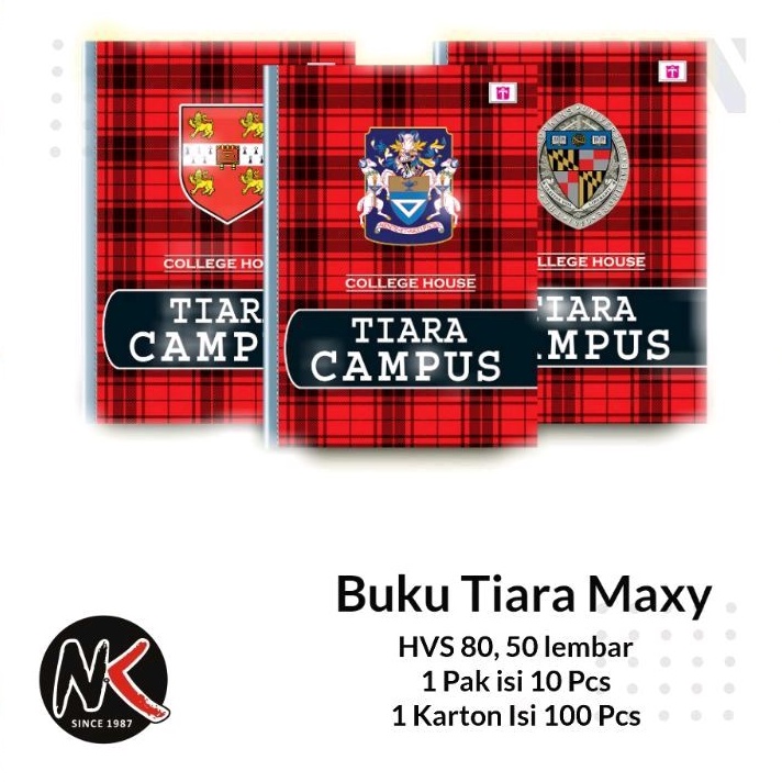 

Buku Tulis Tiara Campus Boxy Maxy 50 Lembar HVS 80gsm