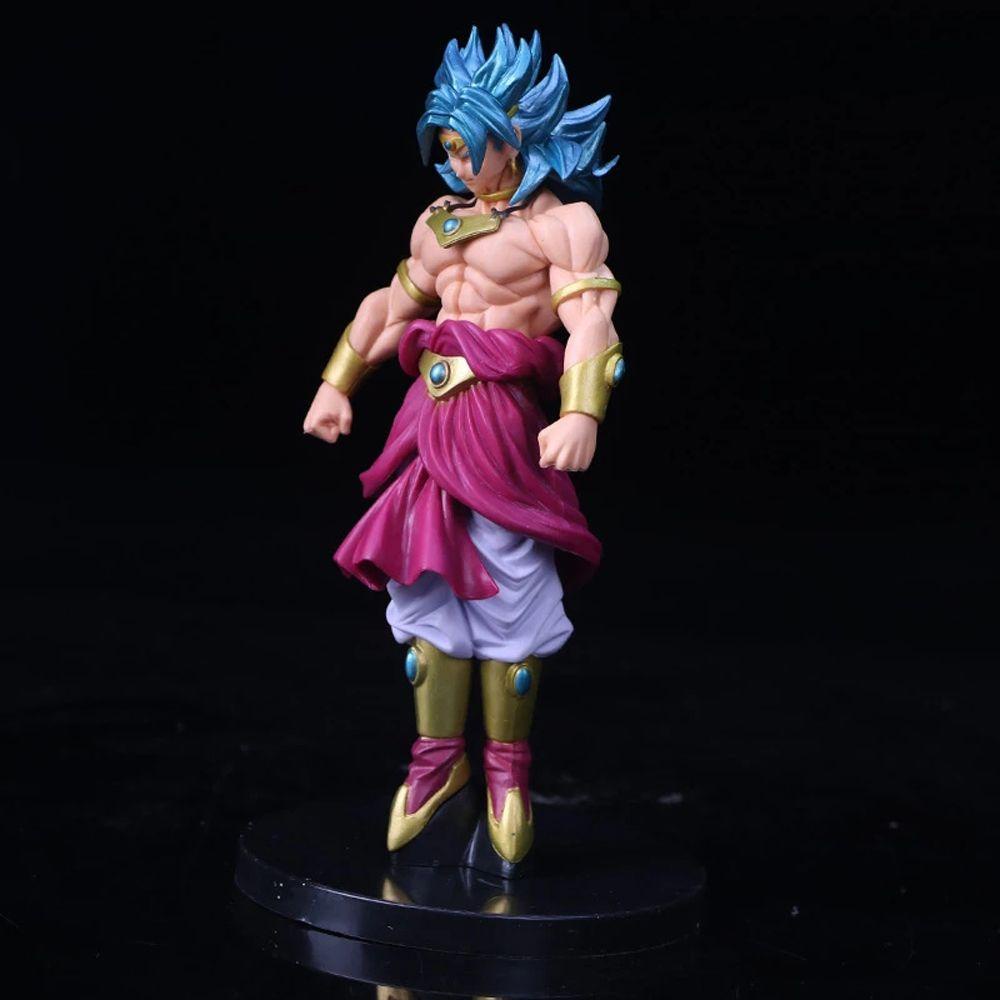 Lanfy Action Figure Untuk Anak Dekorasi Rumah DBZ Mainan Rambut Biru 22cm Budokai