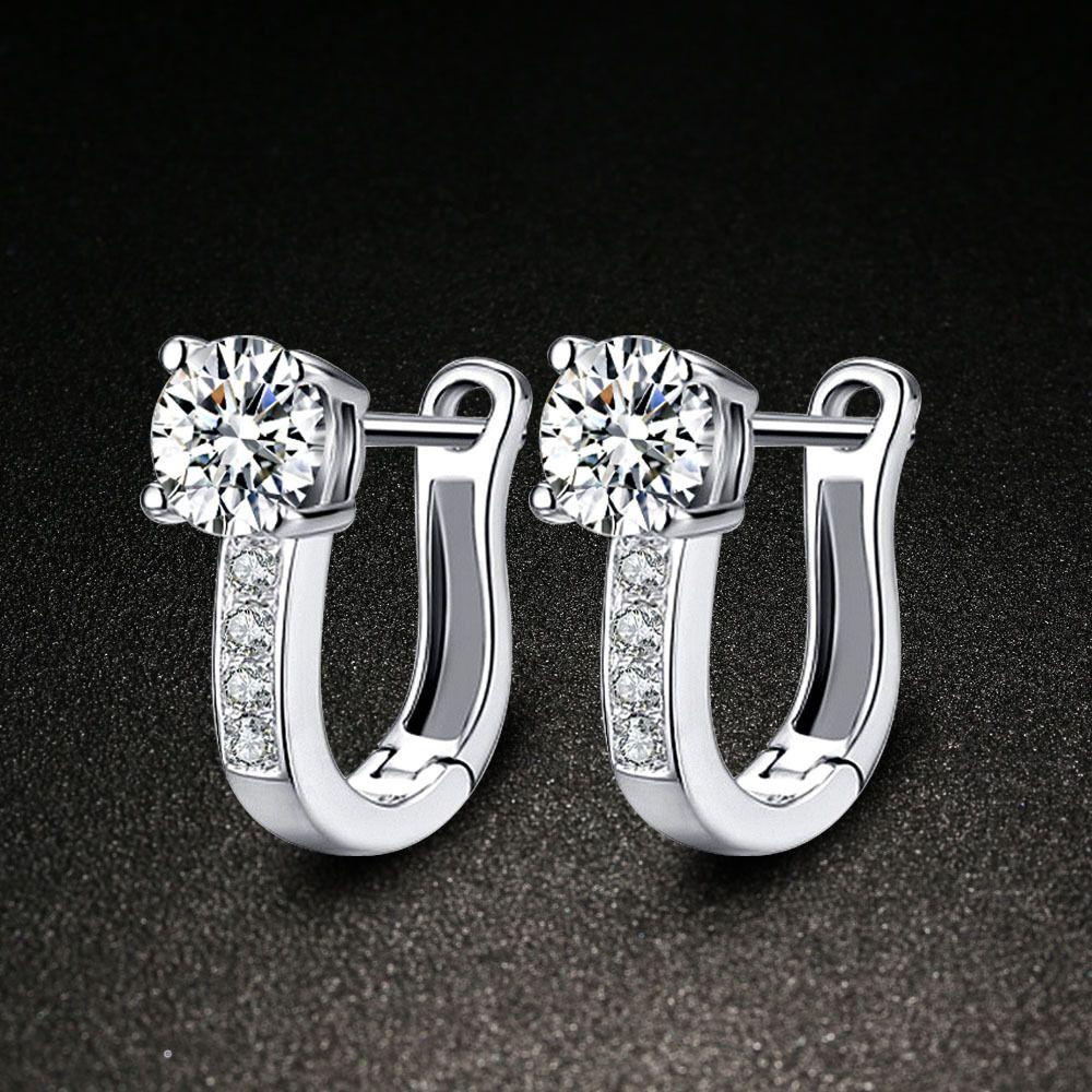 Anting Nanas Zirkon Perhiasan Perak925 Sterling Elegan Anting Geometris