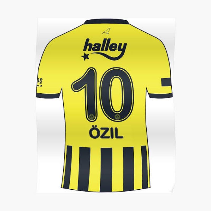 Jersey Fenerbahce home 2021/2022 nameset ozil 10