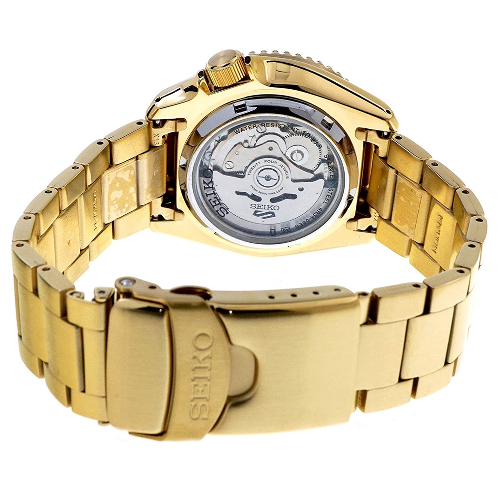 Seiko 5 Sports SRPE74K1 Automatic Full Gold - Jam Tangan Pria SRPE74