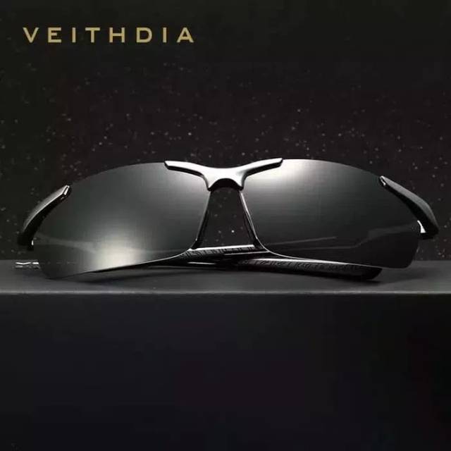 Kacamata Pria ORIGINAL VEITHDIA 6592 Polarized Anti UV Sungglass