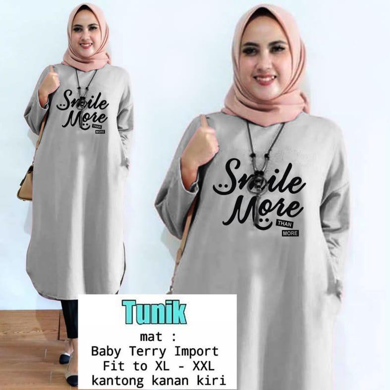 TUNIK SMILE MORE / TUNIK MAMACHI / TUNIK / TUNIK CEWEK / TUNIK PANJANG / TUNIK MUSLIM/ TUNIK KEREN