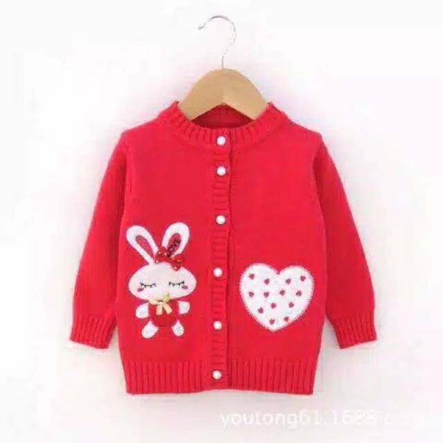 love cardigan kid kardigan anak rahut halus bunny good quality murmer ok  good quality