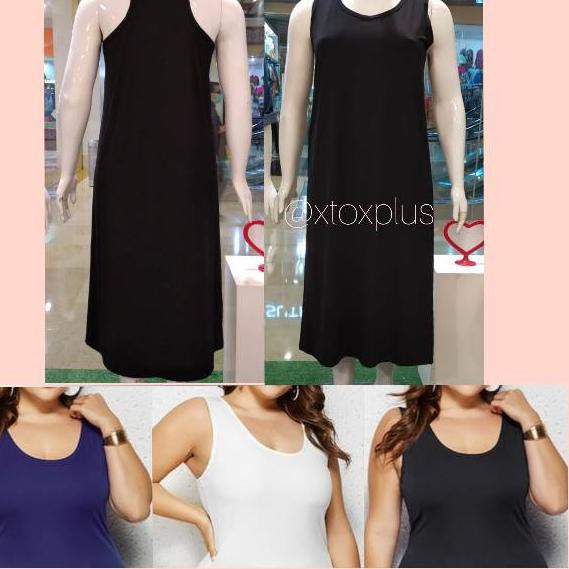 PROMO BESAR (phg-764) BIGSIZE ● XTOXPLUS  - tanktop dress maxi jumbo XXXXLL (premium quality)