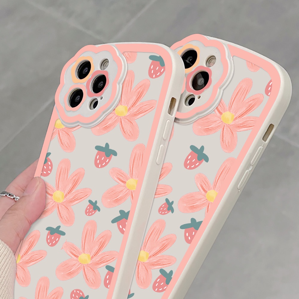 Soft Case Silikon Motif Bunga Untuk iPhone 11 Pro Max 12 Pro Max 13 Pro Max XR X XS Max