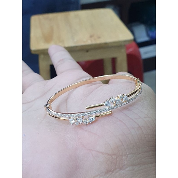 gelang bangle spiral emas 700 matamata cakep