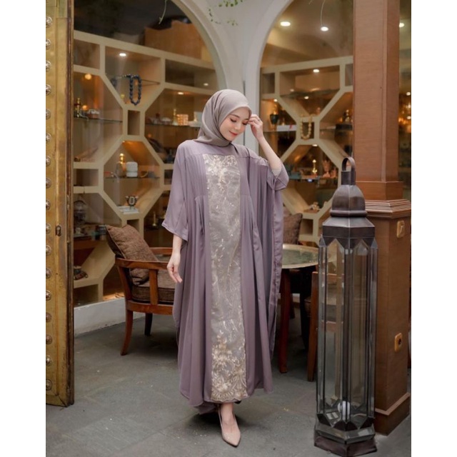 Zihana kaftan - kaftan wanita - kaftan brokat - abaya wanita - abaya brokat
