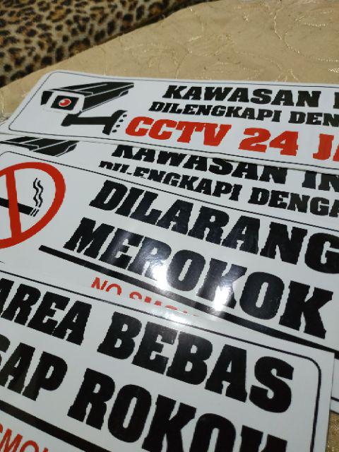 Sticker Stiker Tanda Sign Dinding Dilarang Merokok