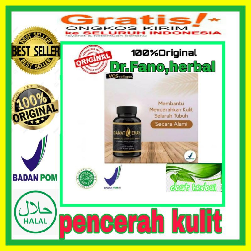 KOLAGEN VITAMIN PENCERAH PEMUTIH KULIT GAMAT EMAS ISI 60CAPSULE