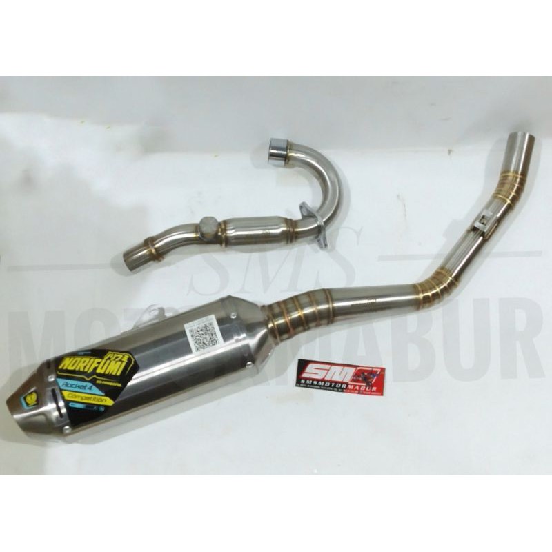 Knalpot CRF 150 Norifumi rocket 4 kompetisi