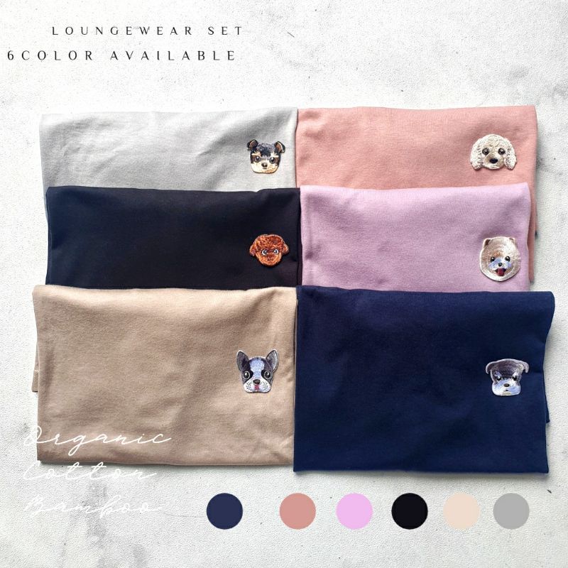Loungewear Set Organic Cotton Bamboo Pets Series-6